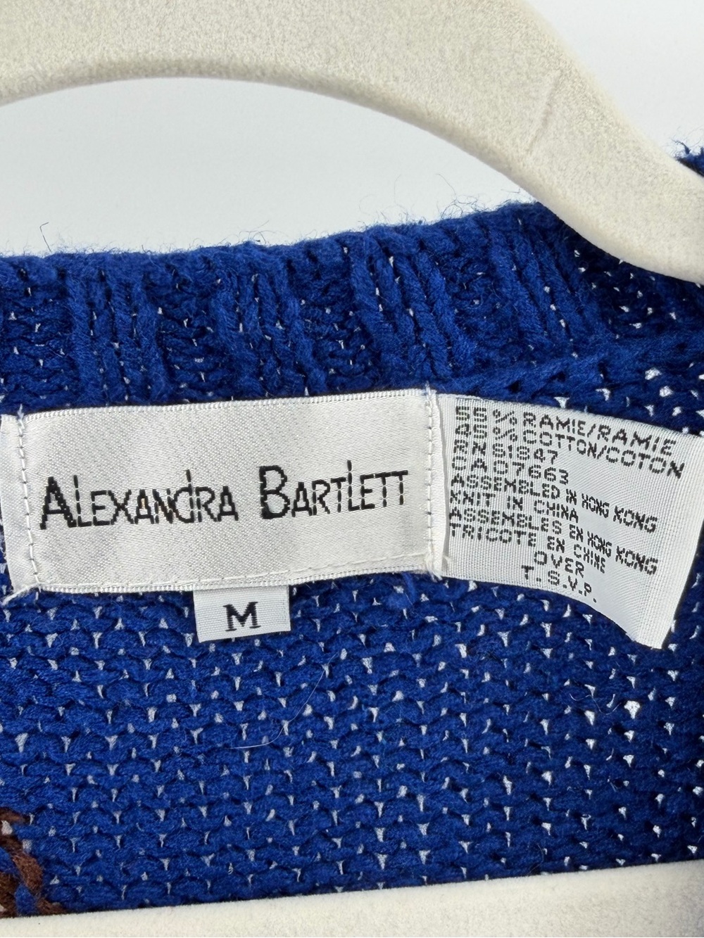 Vintage Alexandra Bartlett Fall Theme Patchwork Cardigan, Women's Medium - Picture 9 of 9